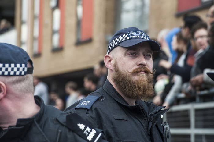 A Bearded Hipster Cop From The Protests In London Has Become A