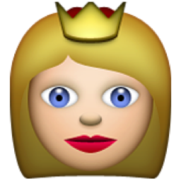 Lo que significa: Este emoji representa a la hija de un monarca. Lo que significa en México: Paulina Peña / Sofía Castro.