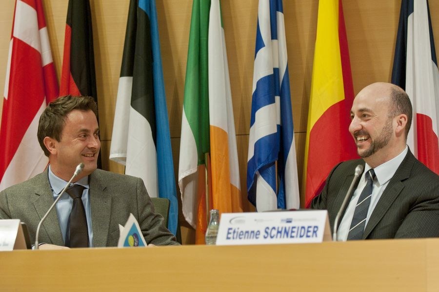 Deputy Prime Minister, Etienne Schneider (Right), Prime Minister Xavier Bettel (Left).