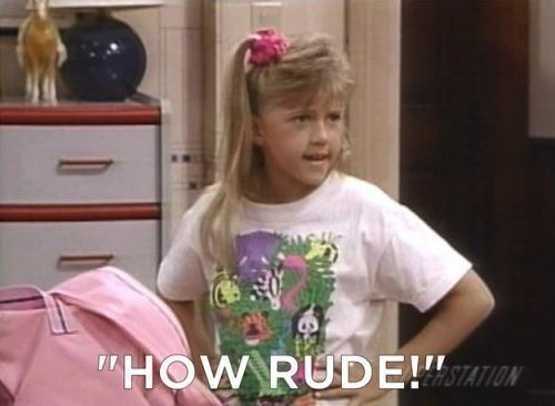 That's right Stephanie! It's is rude to #FHRITP