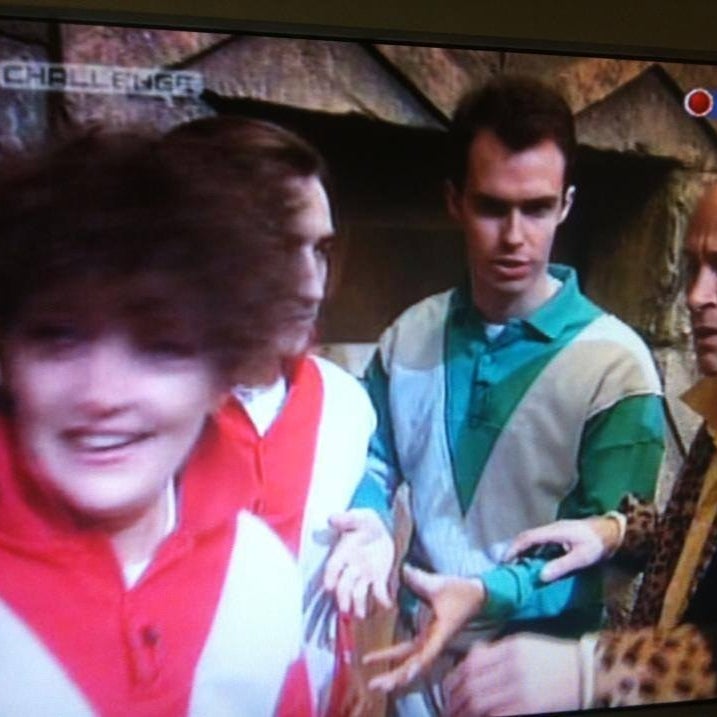 Richard O'Brien, far right, next to Ken Day, team captain on the first ever episode.