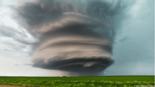 "... During this there are some birds chirping. The chirping gets kind of funny as the storm moves closer. It is like they know and are chirping a lot less. You'd hear an occasional chirp and notice it almost sounds like an 'oohhhh crap' chirp,'" he wrote.