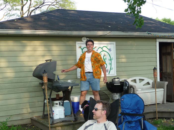 Two Americans enjoying a Memorial Day BBQ. Too bad their friends couldn't make it because their messages were blocked by Facebook (possible enemy of the country?)