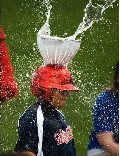 Attach a dollar-store colander to a bike helmet and challenge your kids to see how many water balloons they can catch.