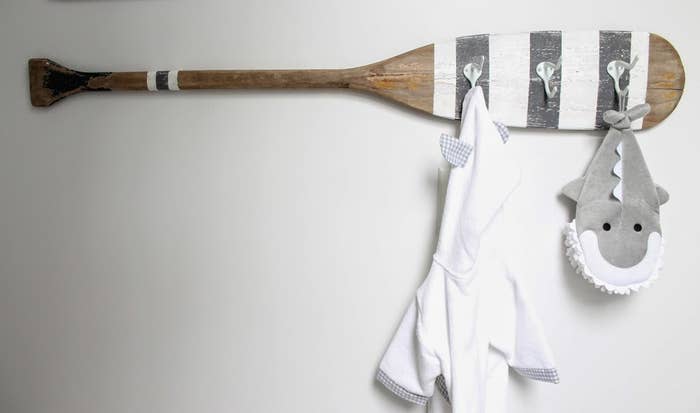 Perfect for a cottage bathroom. Shark bath mitt optional (though recommended for cuteness).Find instructions at The Picket Fence Projects.