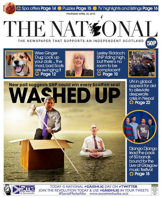 Scotland S Pro Independence Newspaper Has Incredibly Weird But Brilliant Photoshopped Front Pages