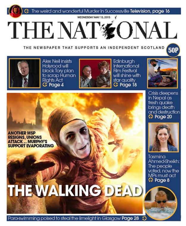 Scotland S Pro Independence Newspaper Has Incredibly Weird But Brilliant Photoshopped Front Pages