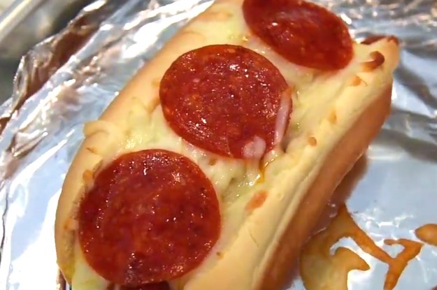 Here S How To Make A Double Stuffed Pizza Dog