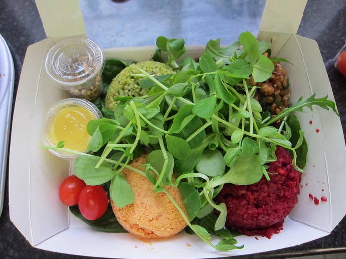 Who said eating plants had to be boring? Vicky from Wheatberry has a fab range of salads like this Awesome Foursome, spreads like Totally Shredded and sprouts! Not the ones you have with Christmas dinner. They’re sprouted seeds and beans like alfalfa, snow peas and lentils germinated and eaten after a few days before they become adult plants. She’s at Newcastle Farmer's Market, Jesmond Food Market, The Boiler Shop Steamer and Eat Festival, or you can arrange delivery.