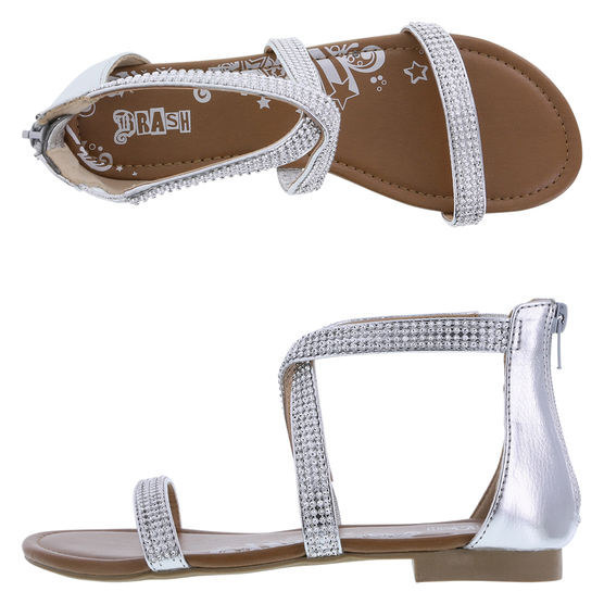 Silver sandals hot sale flat payless