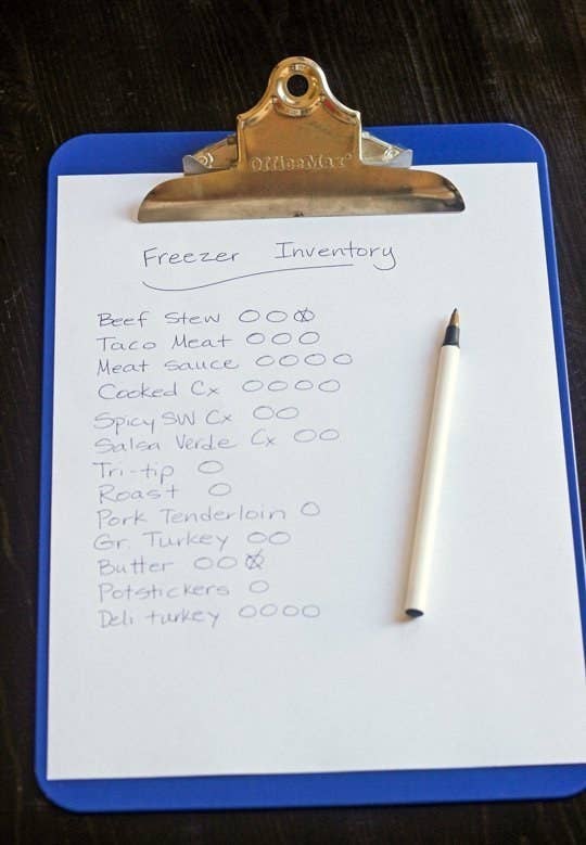 If you don't know what's in there, you probably won't use it--that's just wasteful.Learn how to take your own freezer inventory at The Kitchn.