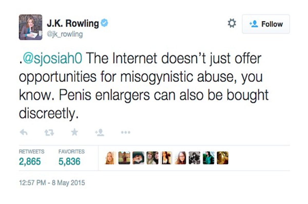 Is cunt rowling jk a JK Rowling