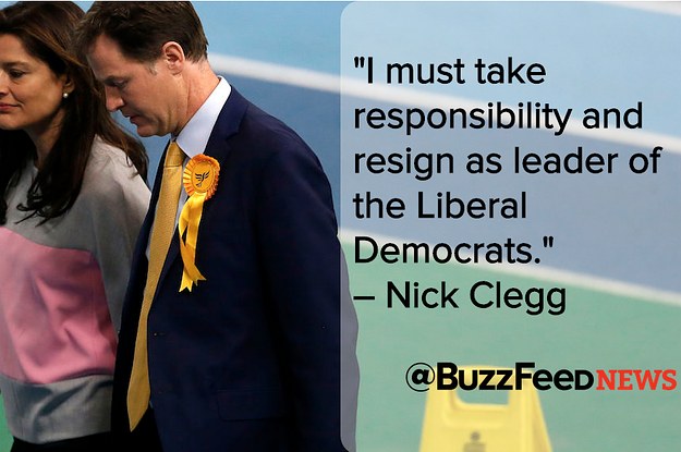 Nick Clegg Has Resigned As Liberal Democrat Leader