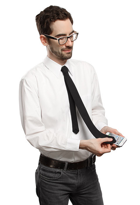 Don't bother having a tie AND a cleaning cloth. Get it here.