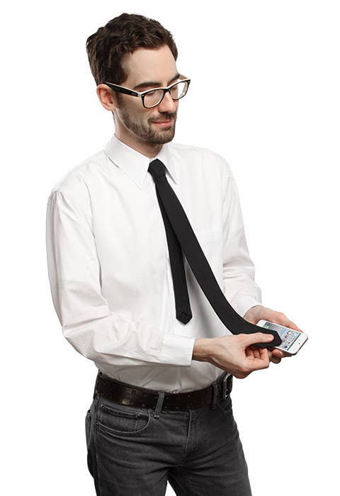 Don't bother having a tie AND a cleaning cloth. Get it here.