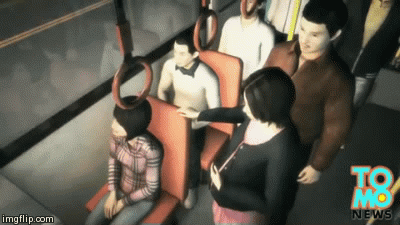 Si se dan cuenta que estás embarazada entonces lo ocultan muy bien. Especialmente en el autobús o el metro.