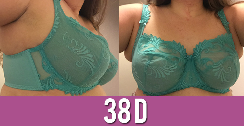 Women sizes are a fucking jokes. The top solid pink bra (38ddd) is