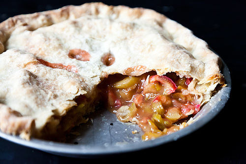 In this pie, there are no strawberries to claim rhubarb's glory. This pie is rhubarb, straight-up. Get the recipe on Food52.