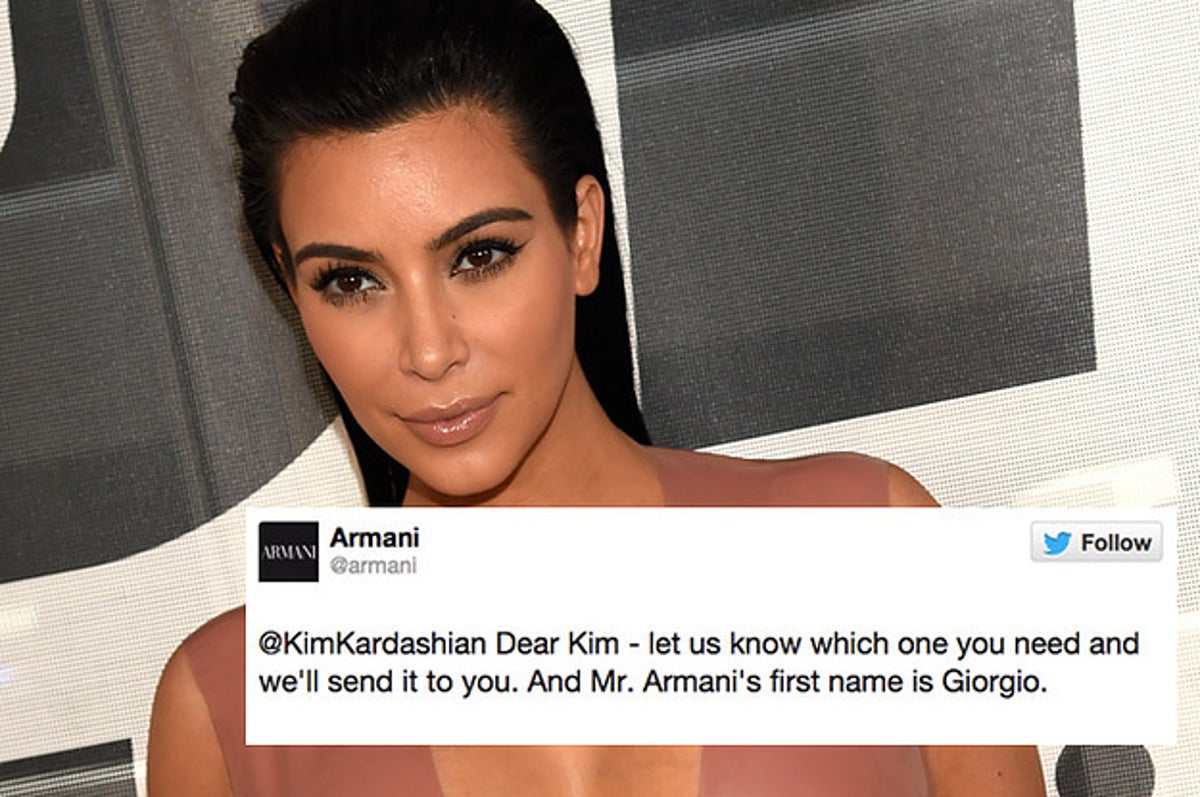Armani Just Schooled Kim Kardashian On Twitter Over A Spelling Mistake
