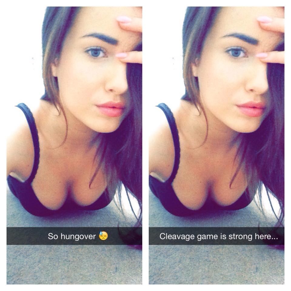 What does it mean if a girl sends a snap with cleavage/showing her