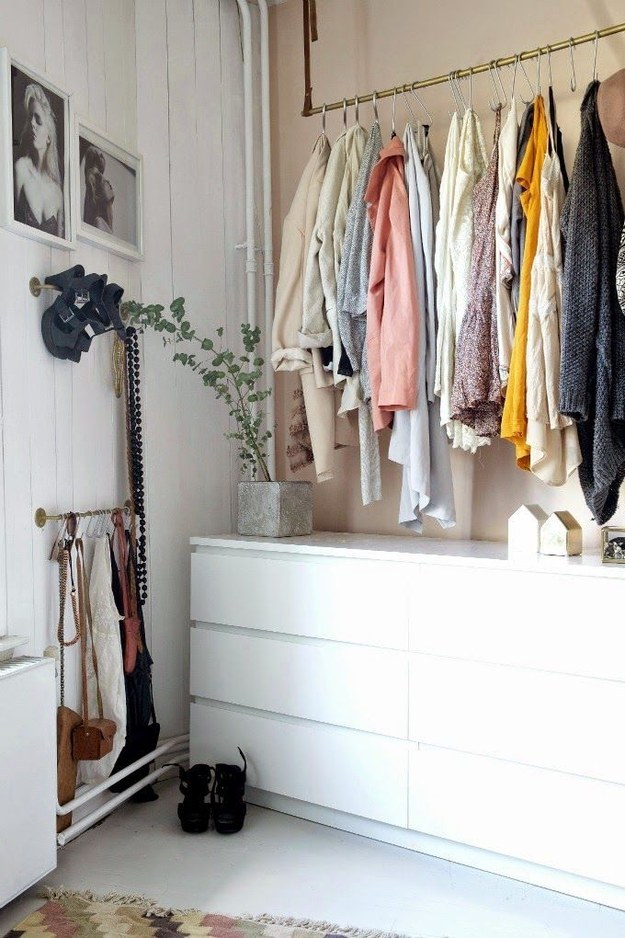 Expertly curated clothes can also be a wall accent...