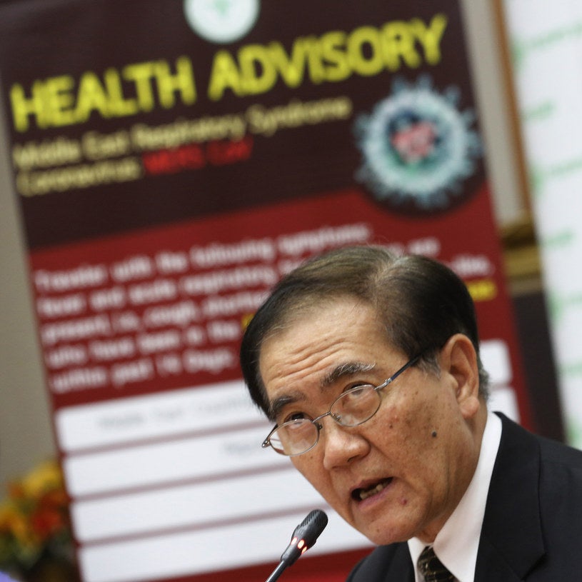 Public Health Minister Rajata Rajatanavin during a press conference in Bangkok on June 18.
