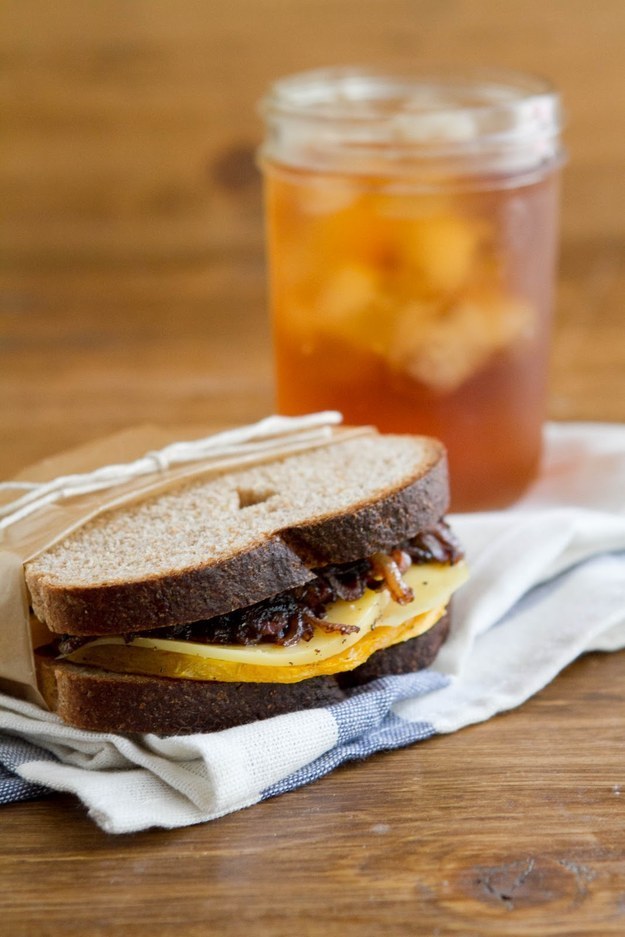 Roasted Butternut Squash and Balsamic Onion Sandwich with Smoked Gouda