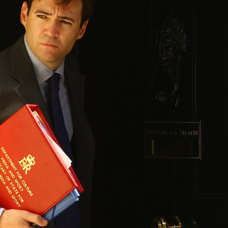 Andy Burnham attends a cabinet meeting in 2008.