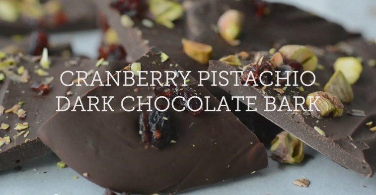 Cranberry Pistachio Chocolate Bark