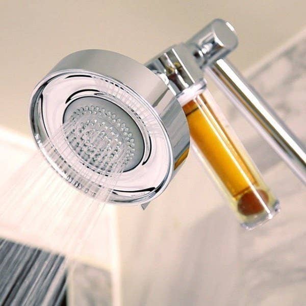 Because you absorb a lot of chlorine while showering, this filter acts as a neutralizer and meets the de-chlorinating requirements of the Environmental Protection Agency's Clean Water Act. Your hair and skin will thank you.Get it here.