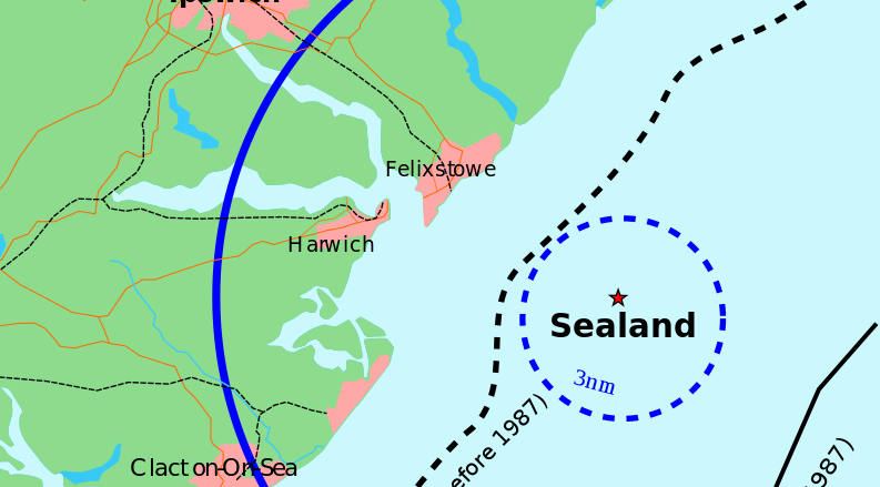 principality of sealand map