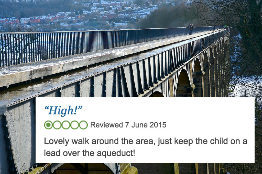 "Lovely walk around the area, just keep the child on a lead over the aqueduct!"