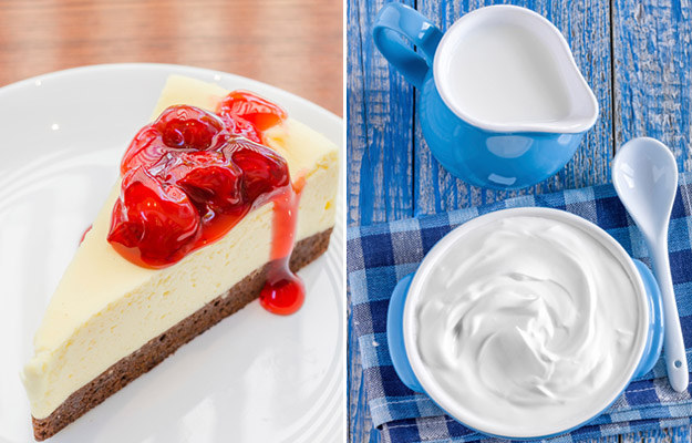 An absolute staple in cheesecake recipes, but by no means irreplaceable. As cream cheese alone is a bit too thick, combine two parts with one part plain yogurt for an effective substitute. Meanwhile, if tiramisu is your weakness, then stretch out that ratio to 3:1.