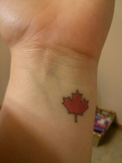Canadian Flag Patriotic Tattoo Design Idea