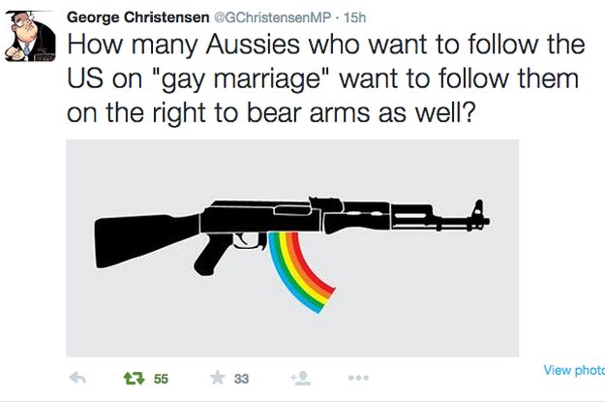 This Australian Mp Compared Marriage Equality To Gun Rights And Things Got Weird