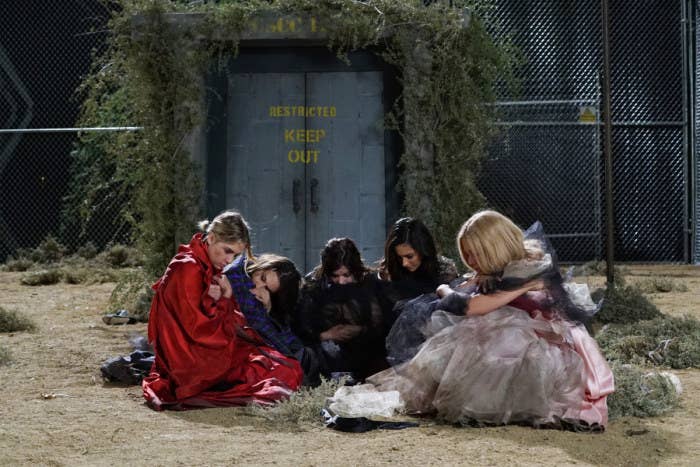 1.#SummerOfAnswers... Seriously doubt that!2.Previously on Pretty Little Liars... YESSSSSS!3.What the heck is going on with Andrew?! Is Andrew A? I mean A stands for Andrew right?4.This show has seriously turned into a Horror show!5.Who the heck is that girl drawing on the wall?! 6.Wait what? What's with the tallies?! Who is she? 7.This 20s music has taken on a whole new meaning... or whatever era it is!8.God I love Hanna! "You maybe a dude, but you're still a B!tch"9.If this monster can control the weather. I'm seriously impressed!1.Can you imagine being locked outside in ball gown dresses for days...GOING CRAZY!2.Mona's character is more optimistic than the rest!