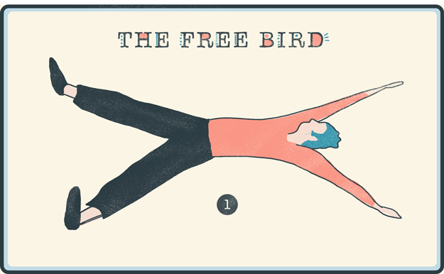 Lie out spread eagle / angle your laptop over your face like a beak / imagine the computer fan is the breeze beneath your wings / watch.