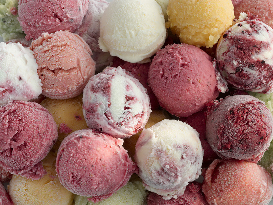 On Sunday, July 24, 1988, a nearly 25-ton ice cream sundae was created with 350-pound slabs of ice cream in 63 flavors.