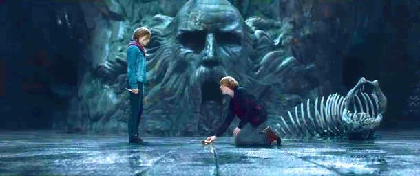 "They killed a cup? That's what this whole series is over?"I explain horcruxes.I explain Tom Riddle being conceived under a love potion.