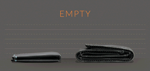 This is how slim it is vs. a traditional wallet. Very intriguing.