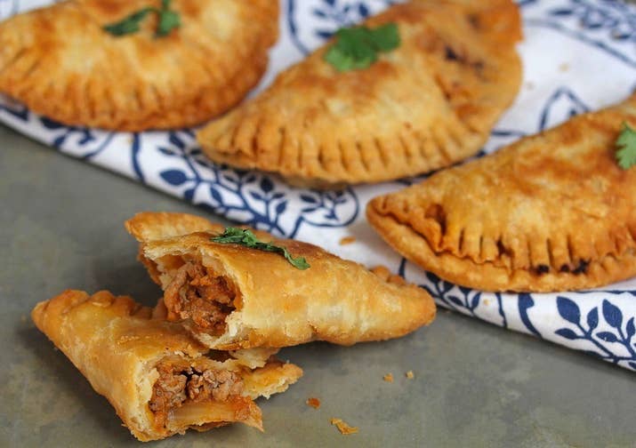 These savory fried hand pies are spicy, juicy and crispy all at once.Region: South AmericaTypical Filling: Ground or shredded meat.Recipe: Spiced Turkey Empanadas