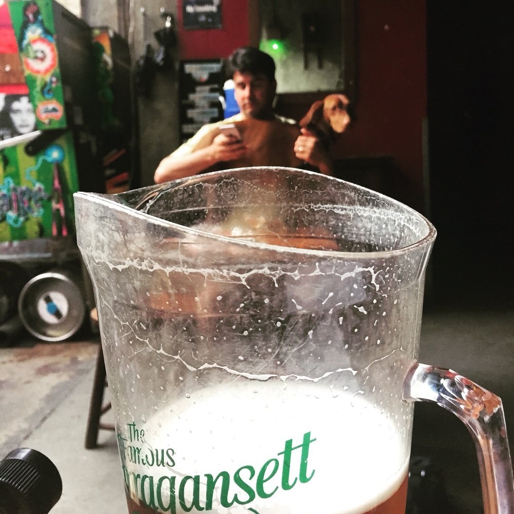 Walk over to this dog-friendly Brooklyn favorite. They've got a wide selection of beer and pinball. The music outside isn't too loud, so you will still be able to whisper sweet nothings in your dog's inside-out ear. *Fingers crossed* that the New York State Assembly passes a regulation that would allow more bars and restaurants to open their doors to dogs.