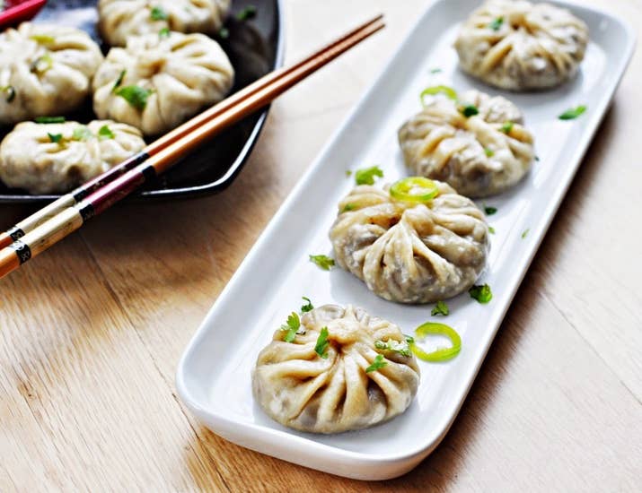 These are very thin dumplings bursting with juicy, meat and savory veggies.Country: NepalTypical Filling: Meat and veggiesRecipe: Mushroom Momo