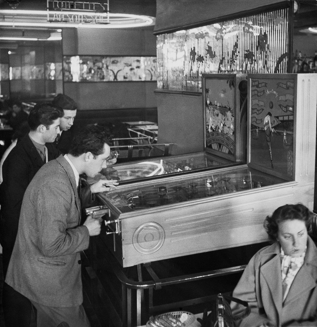 What's the most important staple of every arcade? Pinball, which is based on the French billiard game of bagatelle. But the modern, coin-operated pinball machines with the flashing lights and dinging bells were created in Chicago during the Great Depression to pick up spirits of the unemployed.