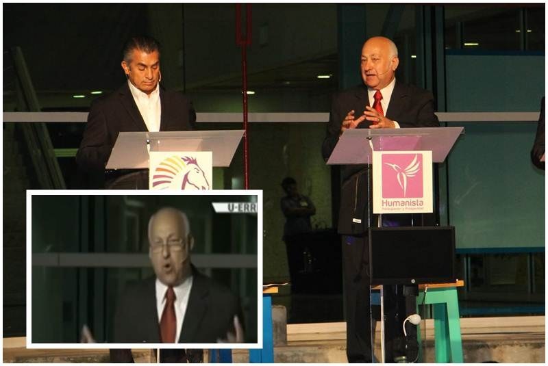 Durante el debate de candidatos al gobierno de Nuevo León, Chema Elizondo, del partido humanista, le dijo "Tú hablas que todo lo puedes resolver con huevos, cuándo se te pregunto cómo resolverías la deuda, respondiste que con huevos. ¡Los huevos no piensan!"