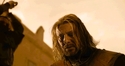 La mort de Ned Stark, première mort choquante de la série.