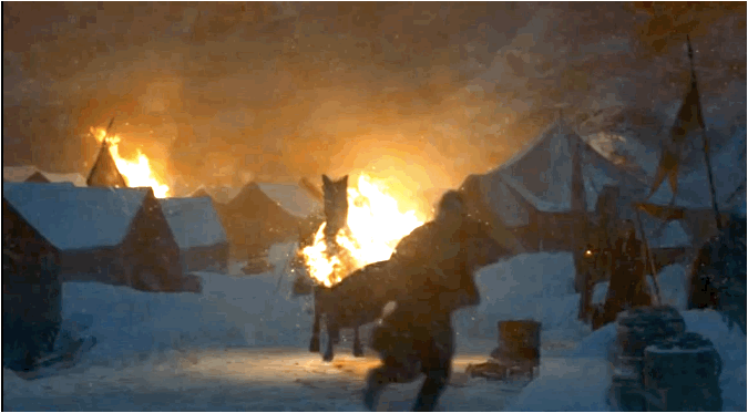 Oh, un cheval en feu!