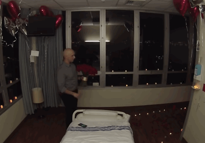 "I called the nurses to see if they could help me out and keep it a secret because I was going to propose to her. All the nurses LOVE Tamara so they were more than happy to help," Lucas said.