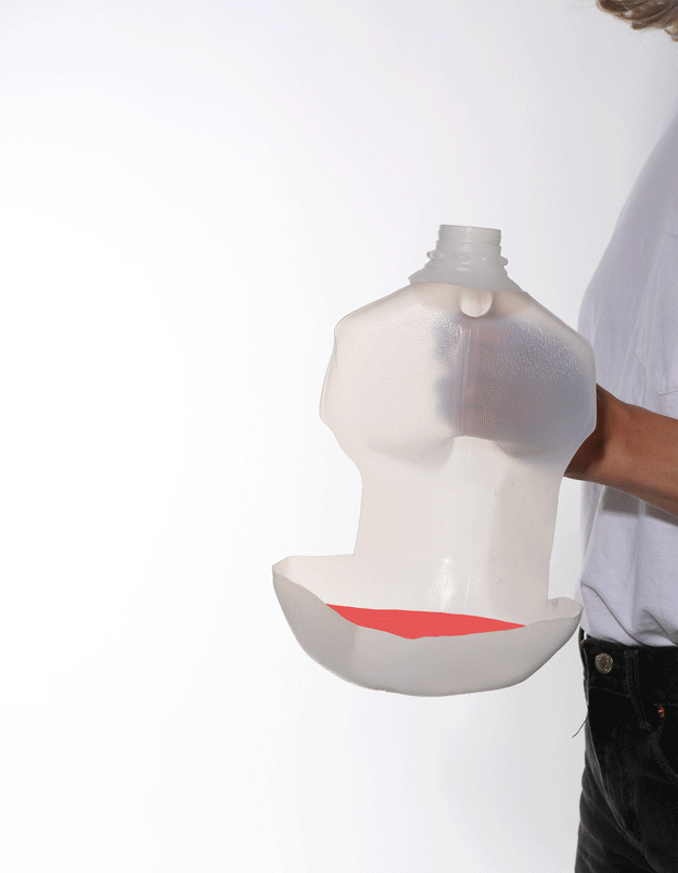 Create your own personal paint caddy with an old milk jug. Cut out the front of the milk jug, leaving the handle intact. The bottom of the jug can be used to hold the paint while the opening is used to house the paintbrush in between painting.