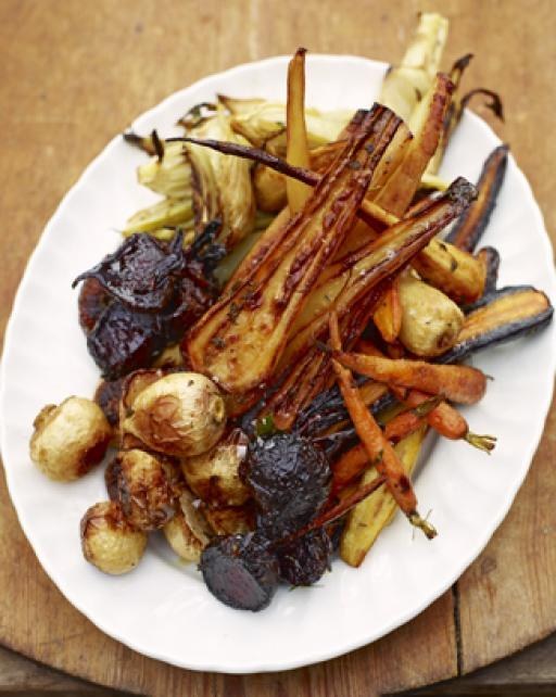 A stunning mix of roasted veggies that won't disappoint. Did I mention my love for Jamie Oliver? Recipe here.